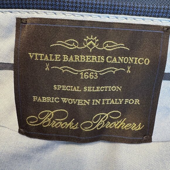 Brooks Brothers Vitale Barberis Canonico Regent Pants Men Size 32x32 Wool Mohair - Picture 3 of 7